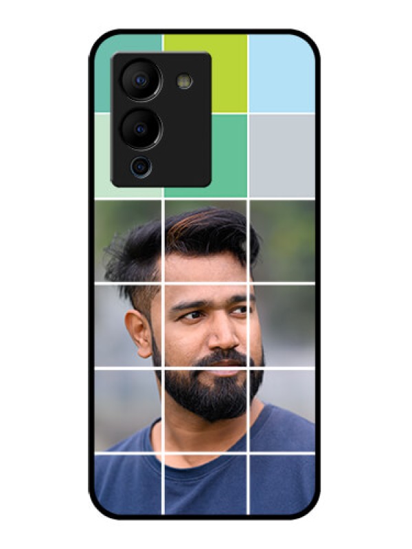 Custom Infinix Note 12 Turbo Custom Glass Phone Case - With White Box Pattern