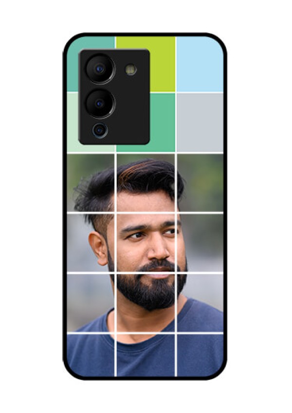 Infinix Note 12 Turbo Custom Glass Phone Case - With White Box Pattern