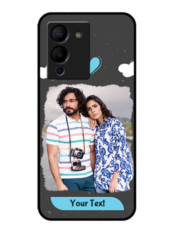 Custom Infinix Note 12 Turbo Custom Glass Phone Case - Splashes With Love Doodles Design