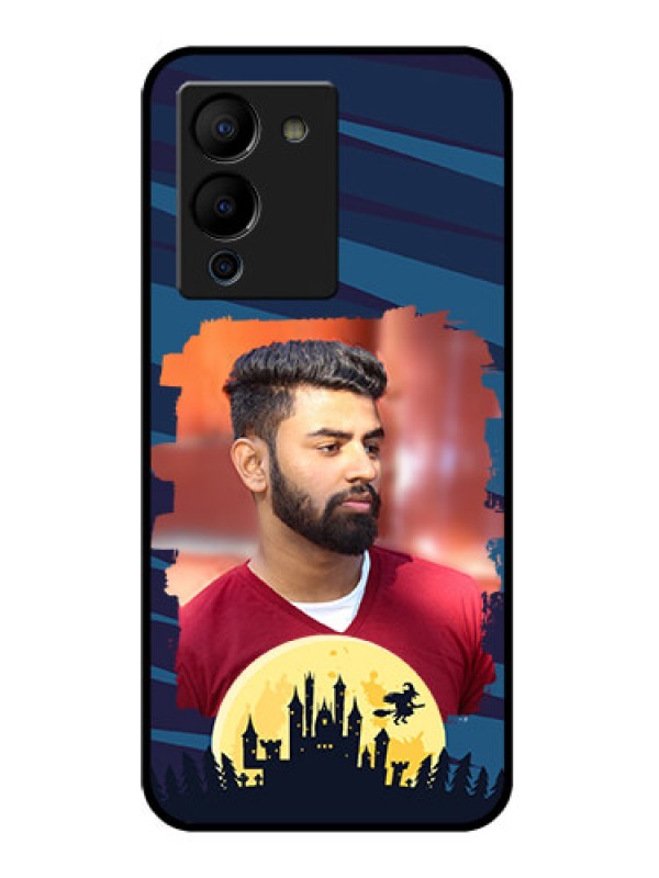 Custom Infinix Note 12 Turbo Custom Glass Phone Case - Halloween Witch Design