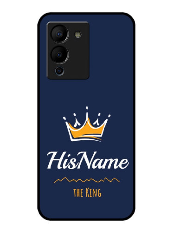 Custom Infinix Note 12 Turbo Custom Glass Phone Case - King With Name Design