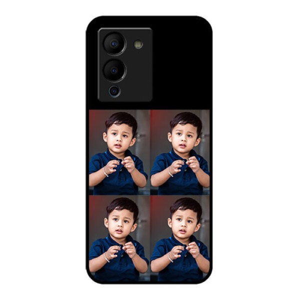 Infinix Note 12 Turbo Custom Glass Phone Case - 4 Image Holder Design
