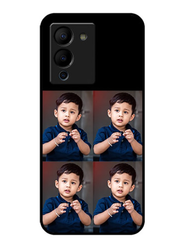 Custom Infinix Note 12 Turbo Custom Glass Phone Case - 4 Image Holder Design