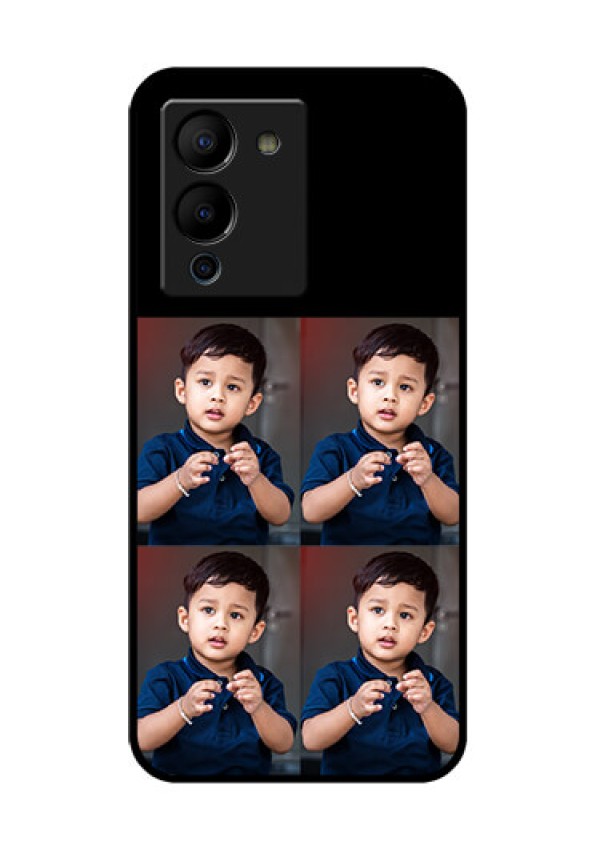 Infinix Note 12 Turbo Custom Glass Phone Case - 4 Image Holder Design