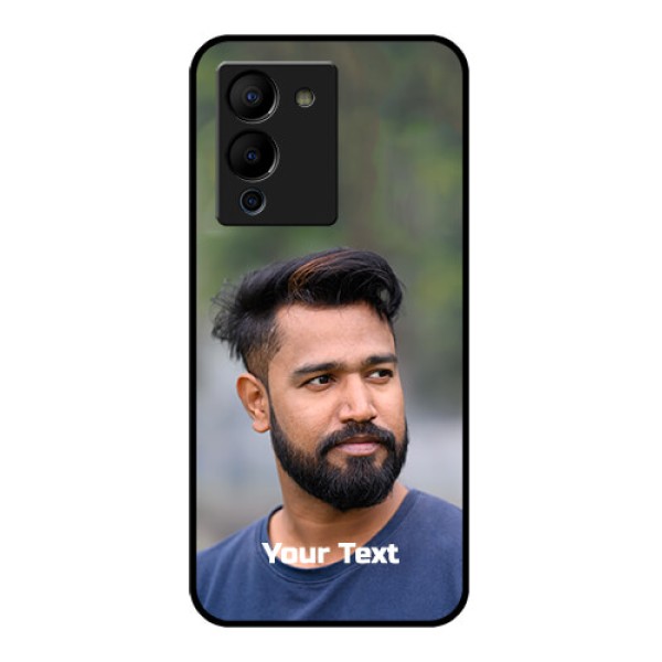 Infinix Note 12 Turbo Custom Glass Phone Case - Photo With Text Design