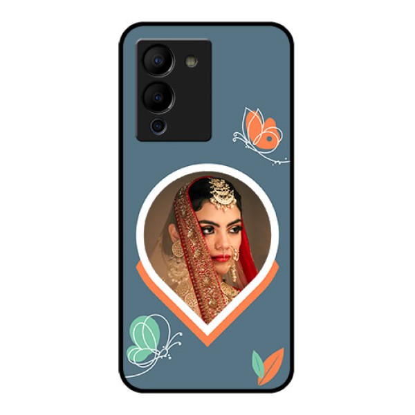 Infinix Note 12 Turbo Custom Glass Phone Case - Droplet Butterflies Design Infinix Note 12 Turbo Custom Glass Phone Case - Droplet Butterflies Design