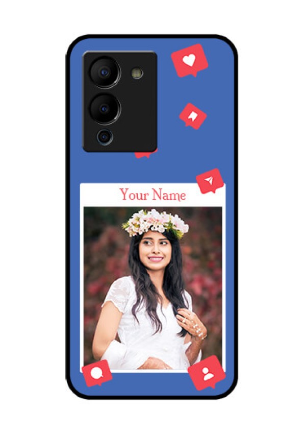 Infinix Note 12 Turbo Custom Glass Phone Case - Like Share And Comment Design