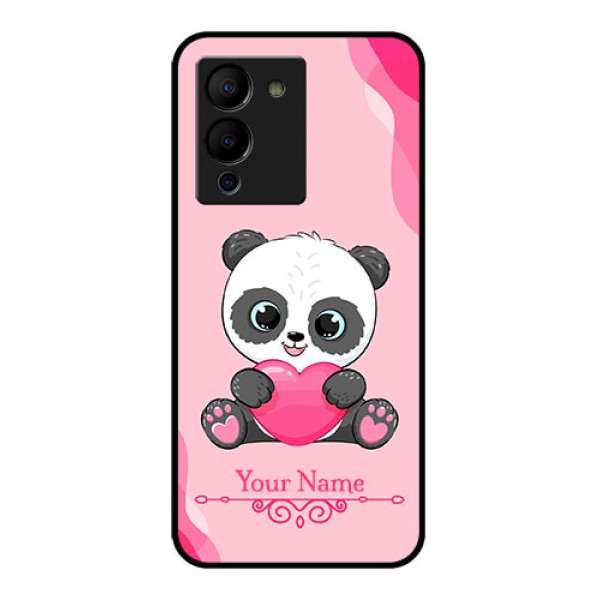 Infinix Note 12 Turbo Custom Glass Phone Case - Cute Panda Design