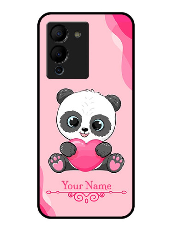 Custom Infinix Note 12 Turbo Custom Glass Phone Case - Cute Panda Design