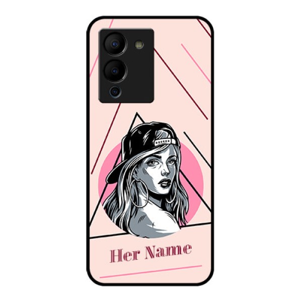 Infinix Note 12 Turbo Custom Glass Phone Case - Rockstar Girl Design Infinix Note 12 Turbo Custom Glass Phone Case - Rockstar Girl Design