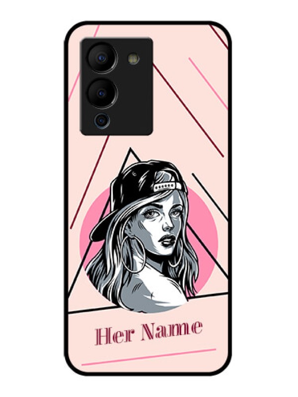 Custom Infinix Note 12 Turbo Custom Glass Phone Case - Rockstar Girl Design