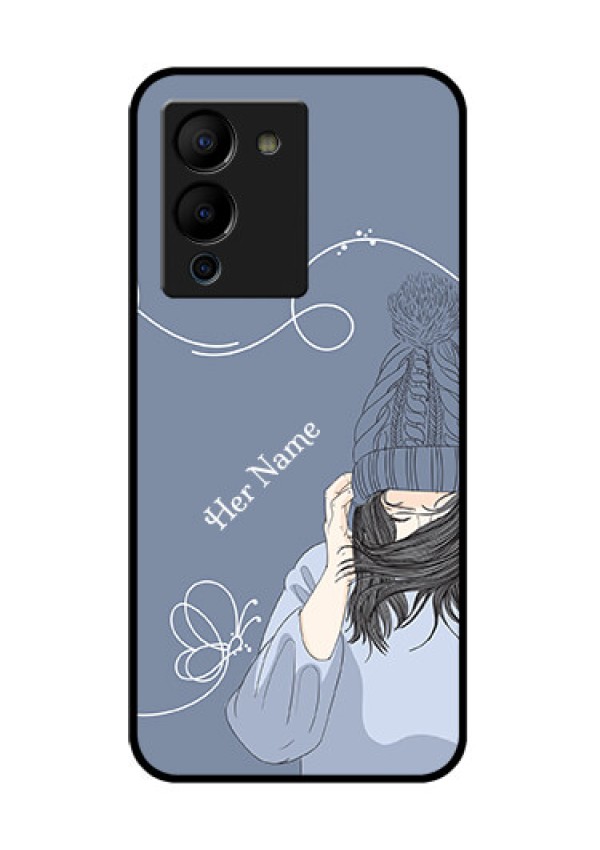 Infinix Note 12 Turbo Custom Glass Phone Case - Girl In Winter Outfit Design
