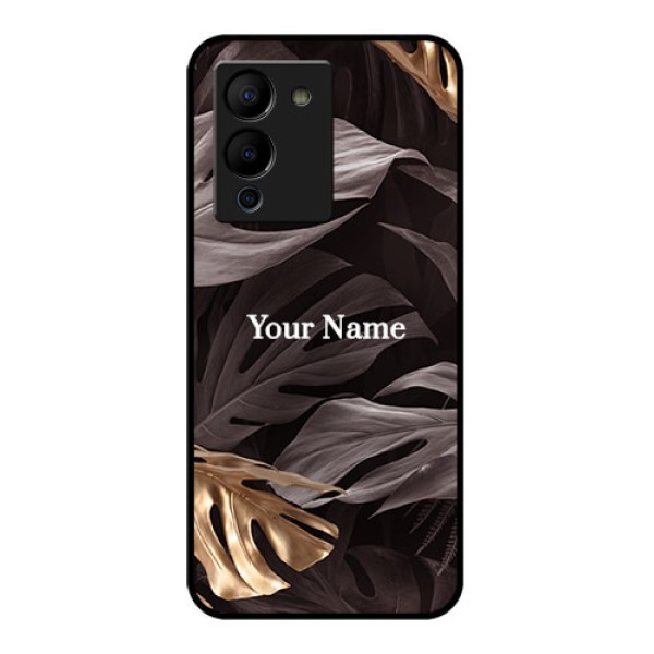 Infinix Note 12 Turbo Custom Glass Phone Case - Wild Leaves Digital Paint Design Infinix Note 12 Turbo Custom Glass Phone Case - Wild Leaves Digital Paint Design