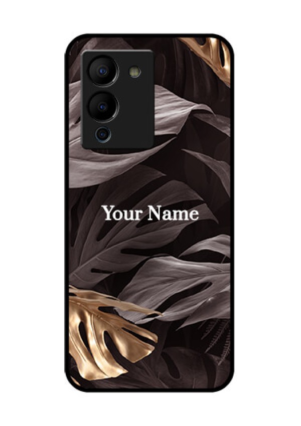 Infinix Note 12 Turbo Custom Glass Phone Case - Wild Leaves Digital Paint Design