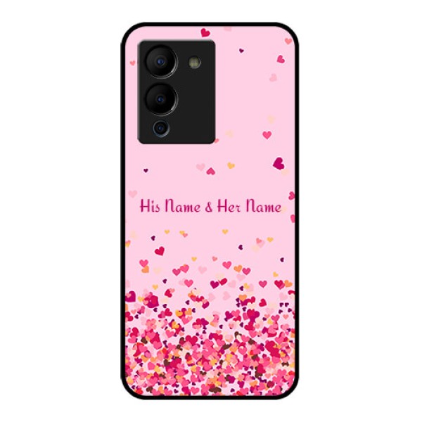 Infinix Note 12 Turbo Custom Glass Phone Case - Floating Hearts Design Infinix Note 12 Turbo Custom Glass Phone Case - Floating Hearts Design