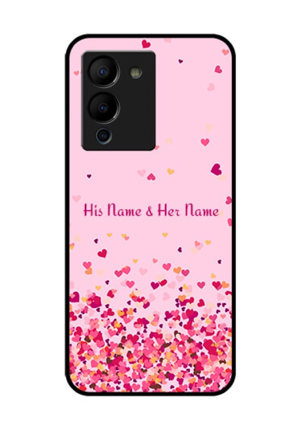 Infinix Note 12 Turbo Custom Glass Phone Case - Floating Hearts Design