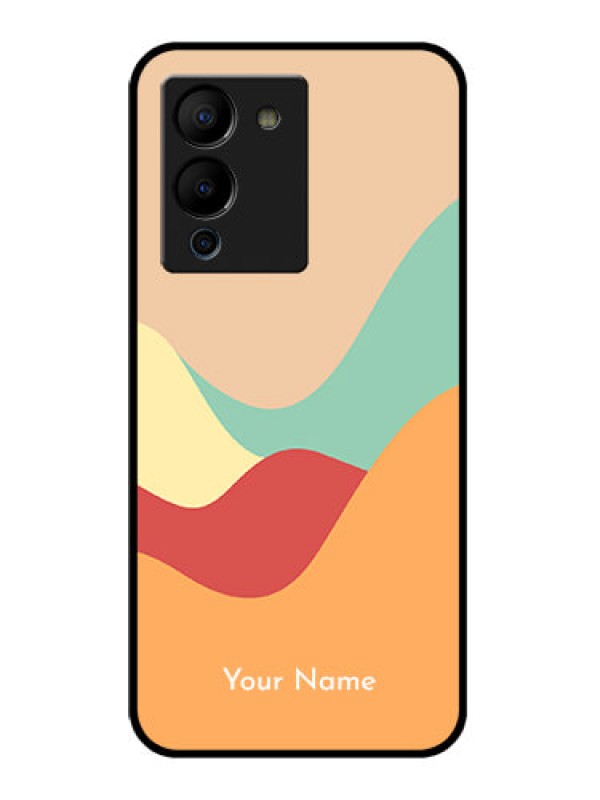 Custom Infinix Note 12 Turbo Custom Glass Phone Case - Ocean Waves Multi - Colour Design