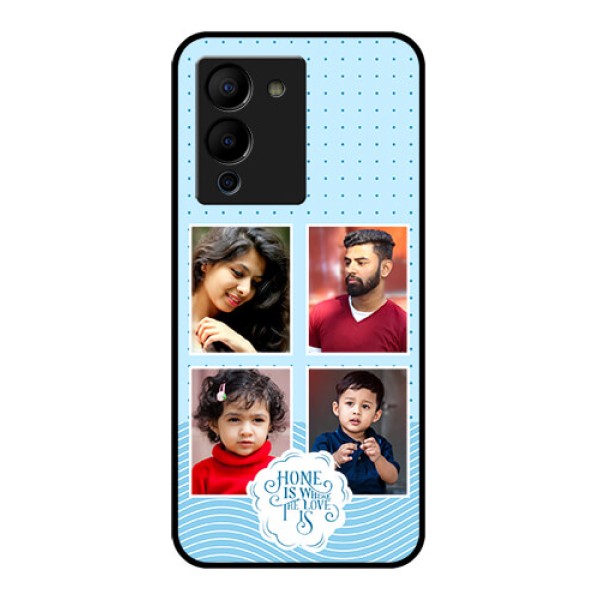 Infinix Note 12 Turbo Custom Glass Phone Case - Cute Love Quote With 4 Pic Upload Design Infinix Note 12 Turbo Custom Glass Phone Case - Cute Love Quote With 4 Pic Upload Design