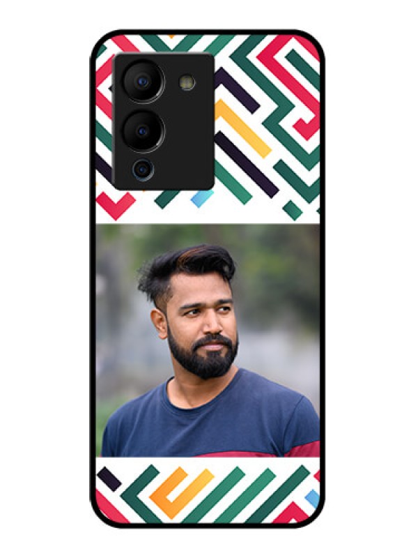 Custom Infinix Note 12 Turbo Custom Glass Phone Case - Colorful Maze Pattern Design