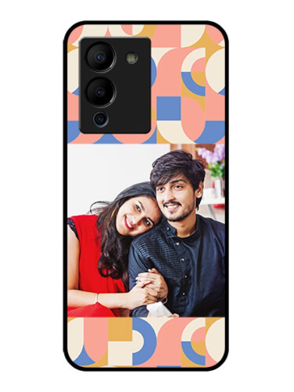 Custom Infinix Note 12 Turbo Custom Glass Phone Case - Semi - Circle Maze Pattern Design