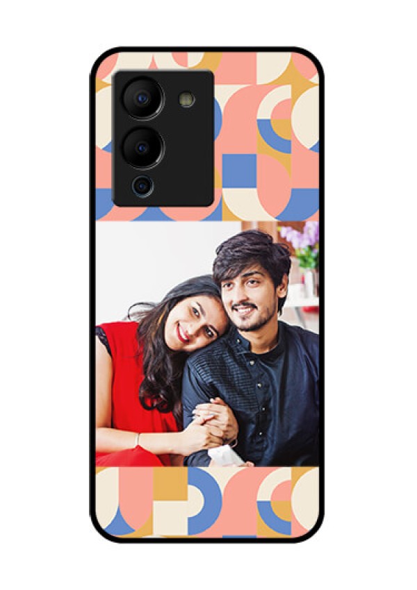 Infinix Note 12 Turbo Custom Glass Phone Case - Semi - Circle Maze Pattern Design