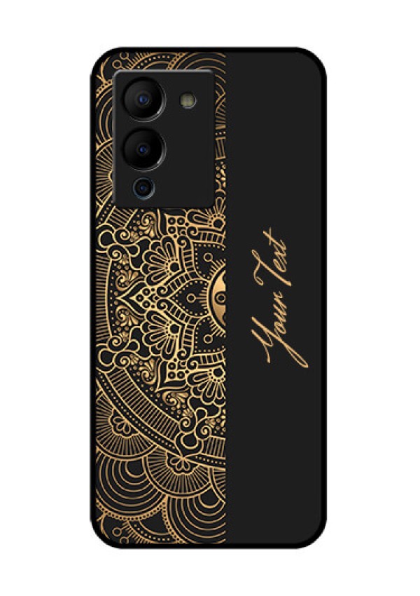 Infinix Note 12 Turbo Custom Glass Phone Case - Mandala Art With Custom Text Design