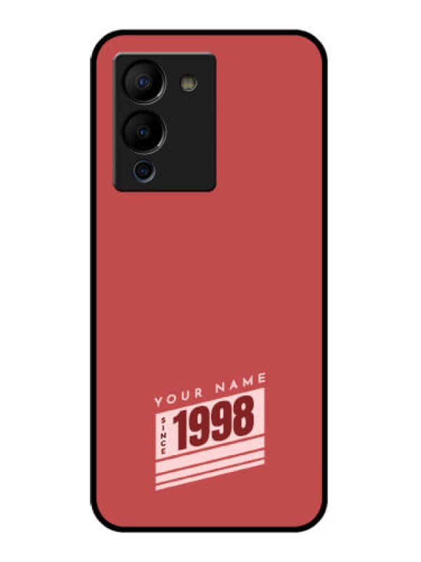 Custom Infinix Note 12 Turbo Custom Glass Phone Case - Red Custom Year Of Birth Design