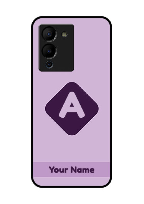 Infinix Note 12 Turbo Custom Glass Phone Case - Custom Letter In Curved Badge Design