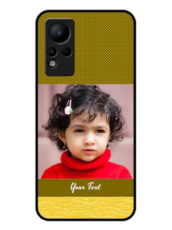 Custom Infinix Note 12 Custom Glass Phone Case - Simple Green Color Design