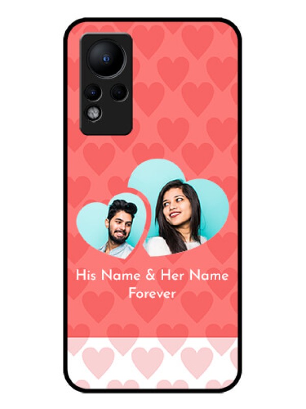 Custom Infinix Note 12 Personalized Glass Phone Case - Couple Pic Upload Design