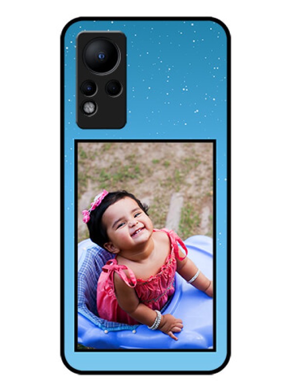 Custom Infinix Note 12 Custom Glass Mobile Case - Wave Pattern Colorful Design