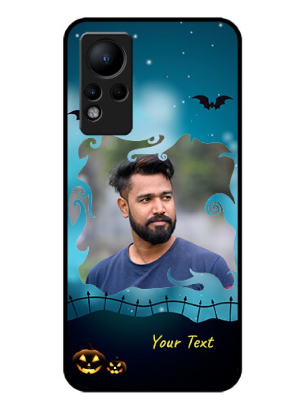 Custom Infinix Note 12 Custom Glass Phone Case - Halloween frame design