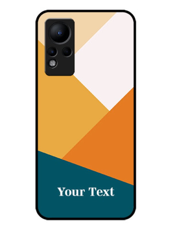 Custom Infinix Note 12 Personalized Glass Phone Case - Stacked Multi-colour Design