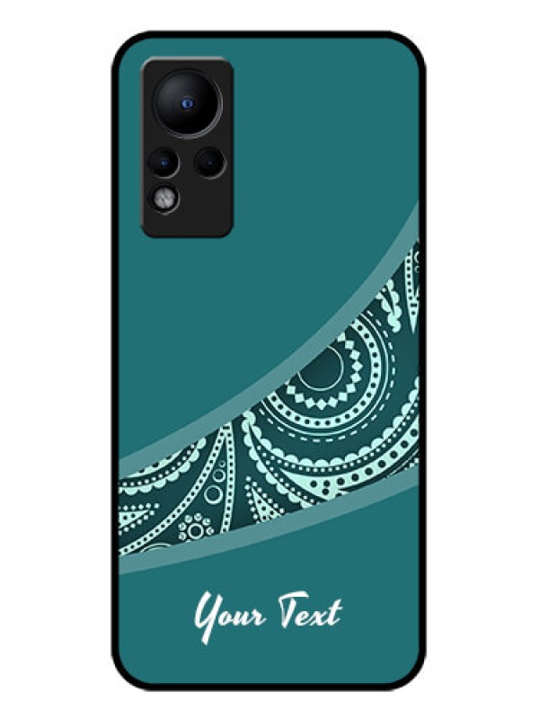 Custom Infinix Note 12 Photo Printing on Glass Case - semi visible floral Design