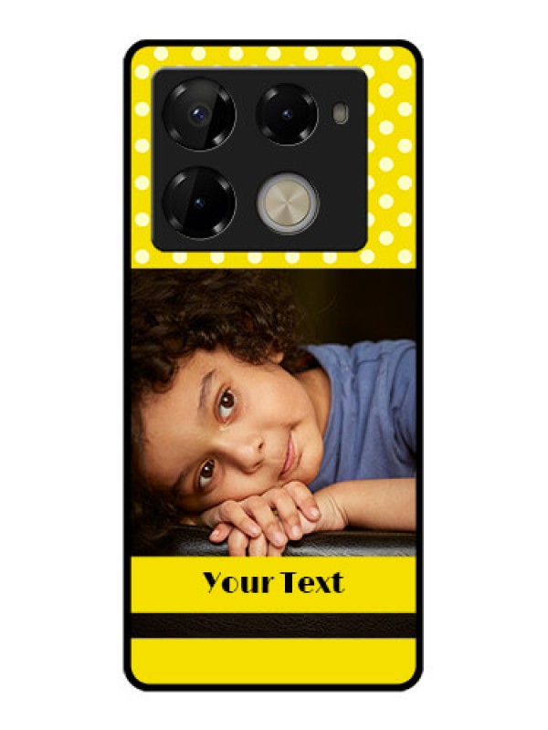 Custom Infinix Note 40 Pro 5G Custom Glass Phone Case - Bright Yellow Case Design