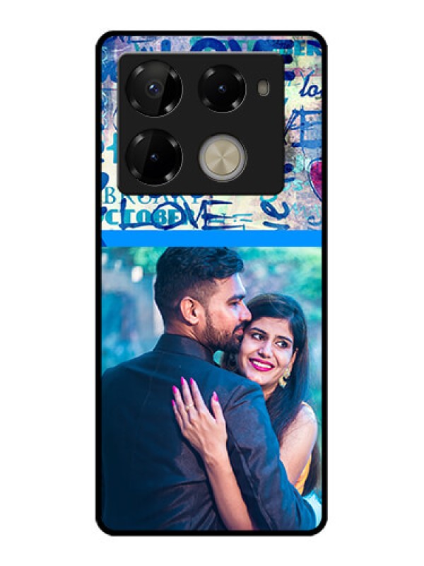 Custom Infinix Note 40 Pro 5G Custom Glass Phone Case - Colorful Love Design