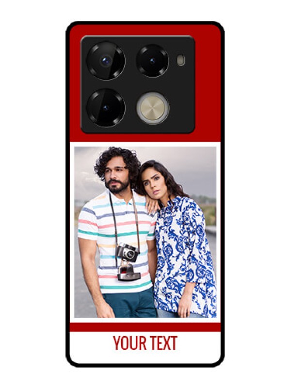 Custom Infinix Note 40 Pro 5G Custom Glass Phone Case - Red Color Design