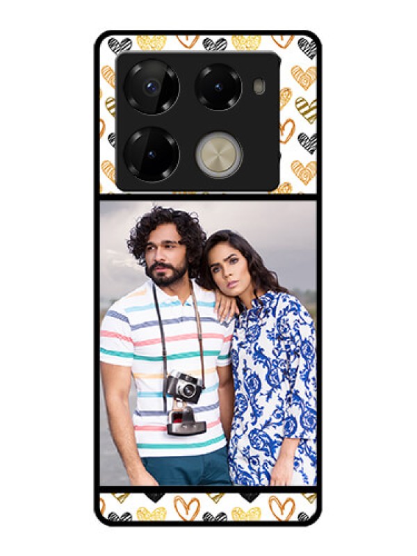 Custom Infinix Note 40 Pro 5G Custom Glass Phone Case - Love Symbol Design