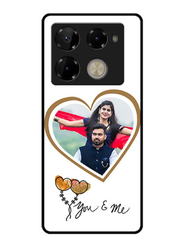Custom Infinix Note 40 Pro 5G Custom Glass Phone Case - You and Me Design