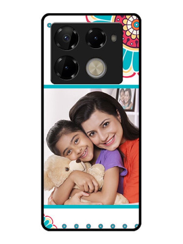 Custom Infinix Note 40 Pro 5G Custom Glass Phone Case - Flower Design