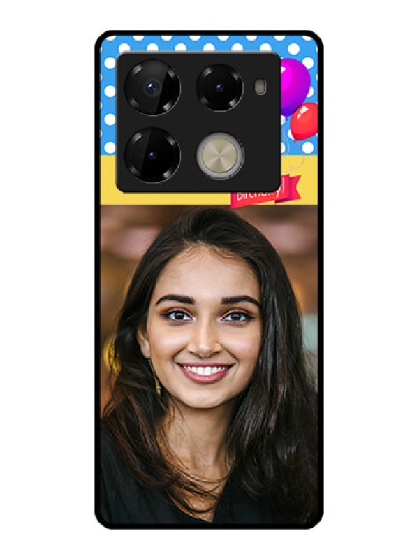 Custom Infinix Note 40 Pro 5G Custom Glass Phone Case - Happy Birthday Design