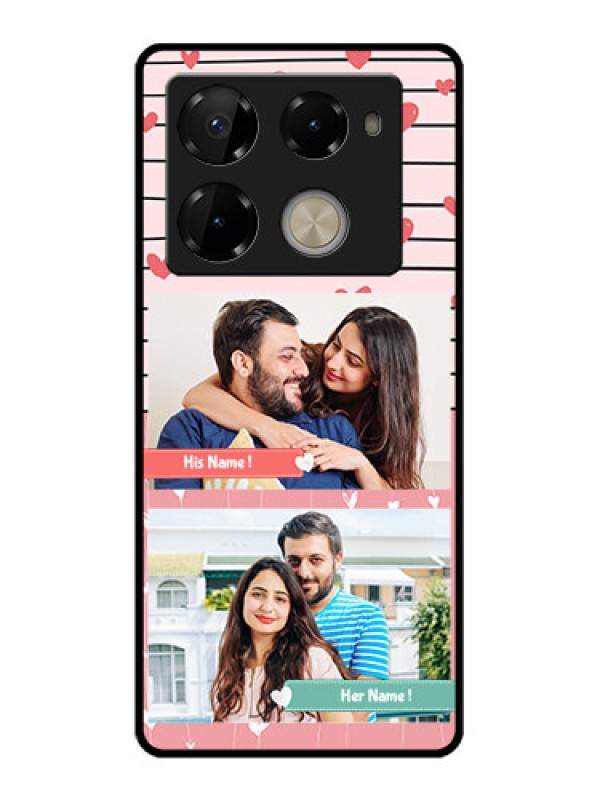 Custom Infinix Note 40 Pro 5G Custom Glass Phone Case - Photo With Heart Design