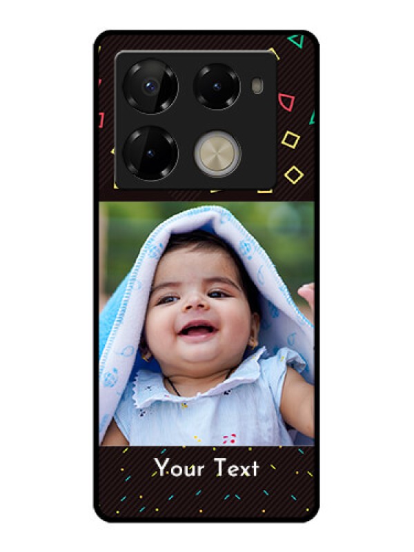 Custom Infinix Note 40 Pro 5G Custom Glass Phone Case - With Confetti Birthday Design