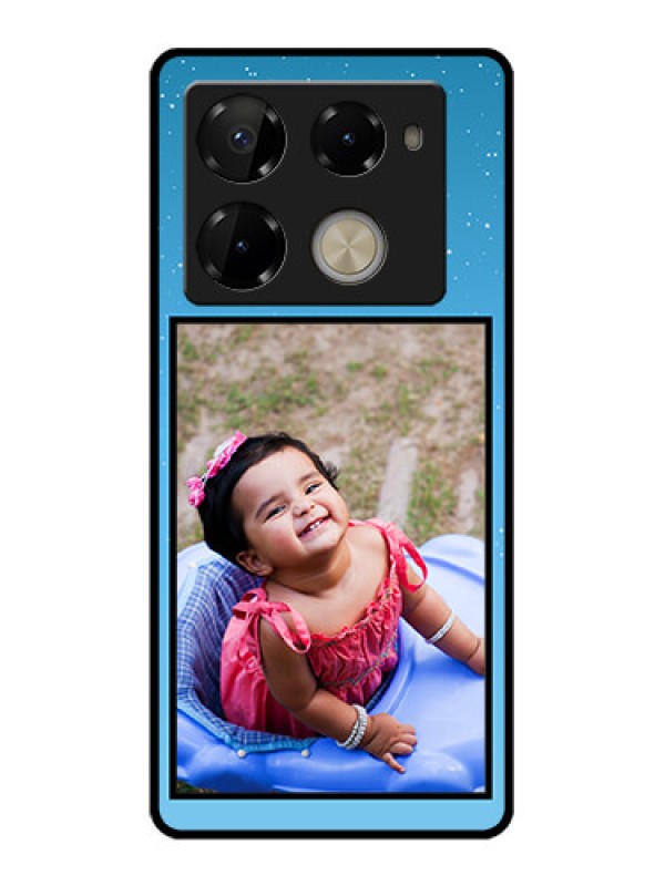 Custom Infinix Note 40 Pro 5G Custom Glass Phone Case - Wave Pattern Colorful Design