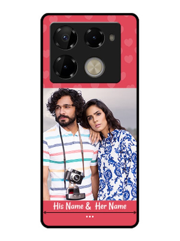 Custom Infinix Note 40 Pro 5G Custom Glass Phone Case - Simple Love Design