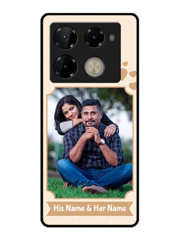 Custom Infinix Note 40 Pro 5G Custom Glass Phone Case - With Confetti Love Design