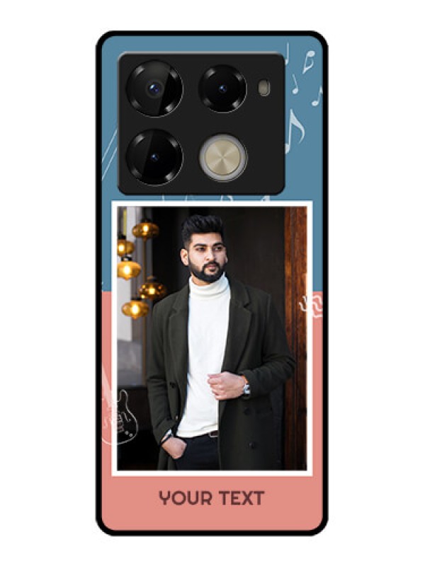 Custom Infinix Note 40 Pro 5G Custom Glass Phone Case - With Color Musical Note Design