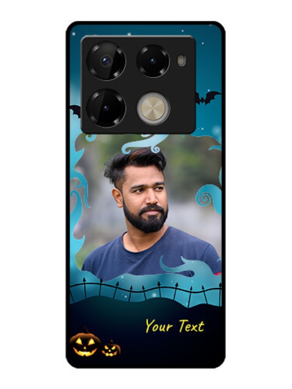 Custom Infinix Note 40 Pro 5G Custom Glass Phone Case - Halloween Frame Design