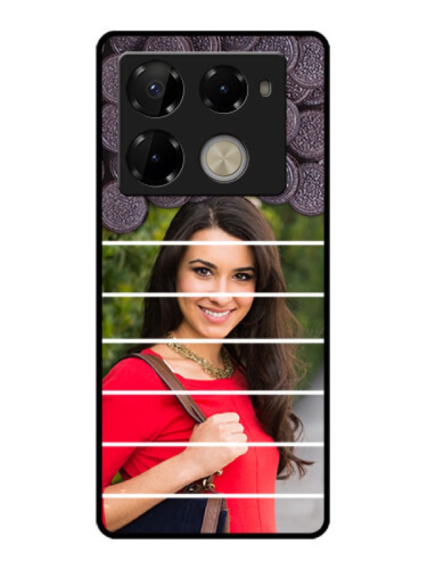 Custom Infinix Note 40 Pro 5G Custom Glass Phone Case - With Oreo Biscuit Design