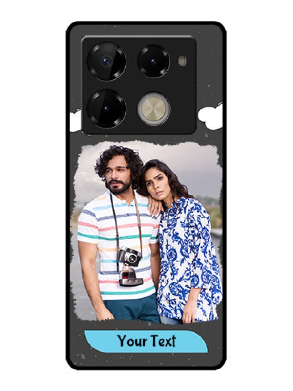 Custom Infinix Note 40 Pro 5G Custom Glass Phone Case - Splashes With Love Doodles Design